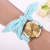 Stripe Floral Cloth Watch