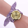Stripe Floral Cloth Watch