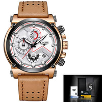 Relogio Masculino Leather Watch