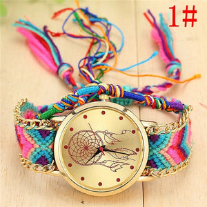 Handmade Braided  Bracelet Watch