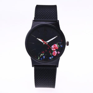 Floral Silicon Watch