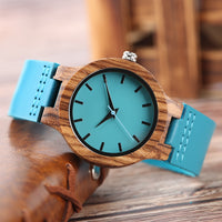 Royal Blue Wood Watch