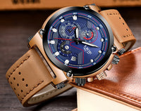 Relogio Masculino Leather Watch