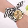 Stripe Floral Cloth Watch