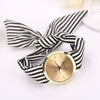 Stripe Floral Cloth Watch