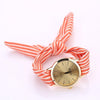 Stripe Floral Cloth Watch