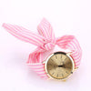 Stripe Floral Cloth Watch