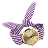 Stripe Floral Cloth Watch