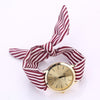 Stripe Floral Cloth Watch