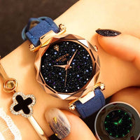 Starry Sky Leather Wristwatch