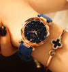 Starry Sky Leather Wristwatch