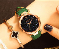 Starry Sky Leather Wristwatch